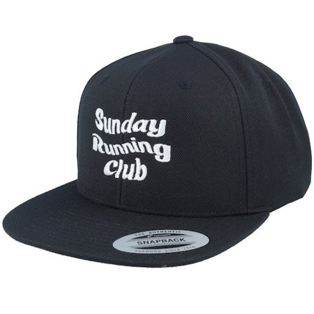 Iconic - Sunday Running Club Black Snapback Snapback Black Cap - @ Hatstore