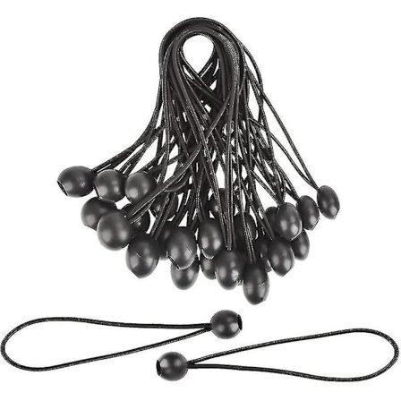 30 stk. Elastisk Strammer, Gummi Bungee Strammere Med Kugle, Til Presenning