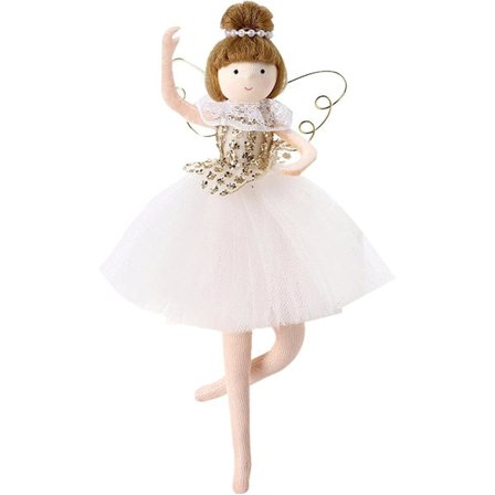 Engel juledekorationer, juletræsengle - Engledukke Ballerinaophæng Juledekorationer | Kreative festdekorationer med snor