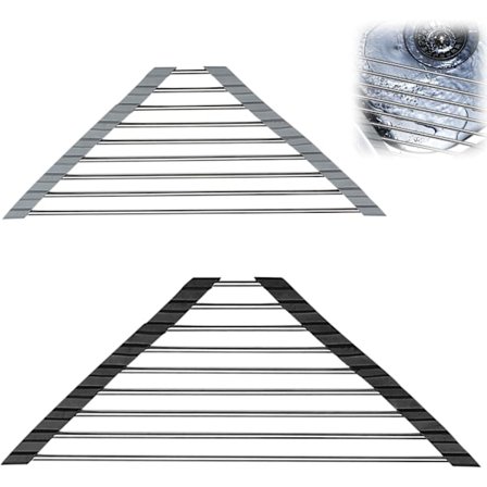 Afløbsbakkesæt med 2: Oprullelig afløbsbakke, afdrypningsbakke, oprullelig