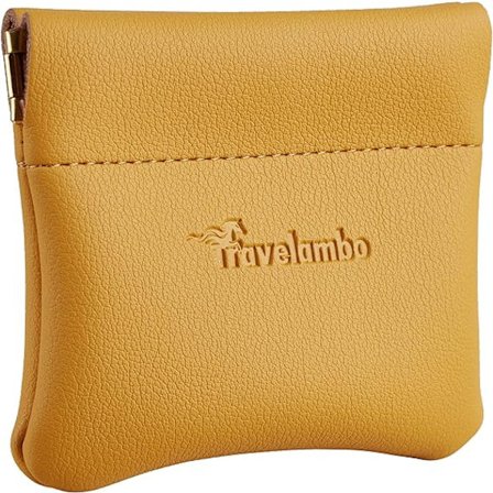 Travelambo Läderklämma Myntbörs Pung Växelhållare För Män & Kvinnor