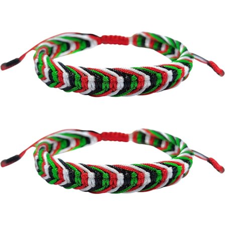 2 kpl käsintehtyjä rannekoruja Palestiinassa, Palestiina-matkamuistorannekoru säädettävällä kerroksella, kudottu rannekoru, koruja, lahjoja miehille 