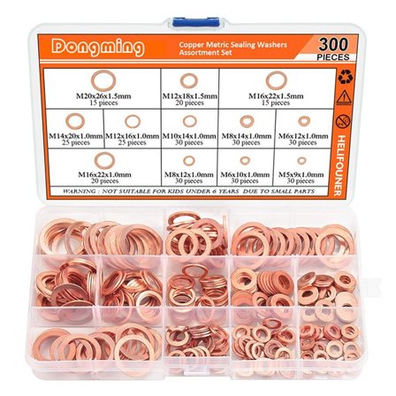 Kobberbakker 300 stk - 12 størrelser