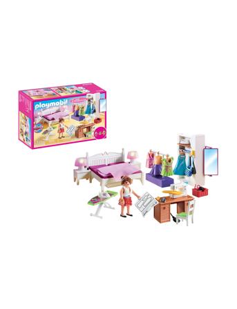 Playmobil Dollhouse Soveværelse Med Syhjørne - 70208 Patterned PLAYMOBIL