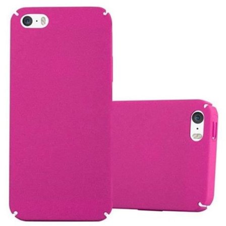 Apple iPhone 5 - iPhone 5S - iPhone SE-fodral i FROSTY HOT PINK från Cadorabo (FROSTY Design) Ultratunt hårt plastfodral