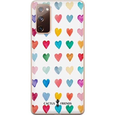 Yhteensopiva Puhelinkuori Samsung Samsung Galaxy S20 FE Cactus and Friends - Watercolor Love Grid