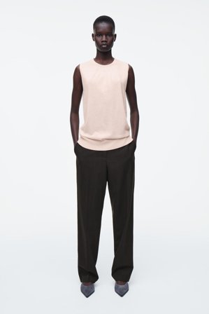 COS Women's Gilet In Cashmere Fine in Beige