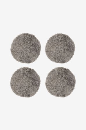 Skinnwille - Sittepute rund Curly 4-pakning - Grå - Sitteputer & stolputer - 34 - Fra Homeroom