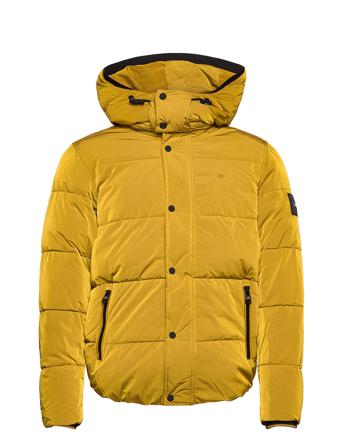 Crinkle Nylon Mid Length Jacket Green Calvin Klein