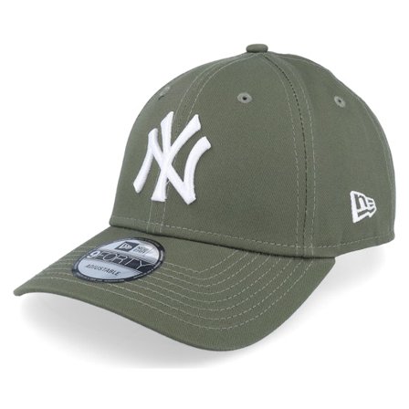 New Era - MLB Green adjustable Czapka Z Daszkiem - New York Yankees League Essential 9Forty Olive/White Adjustable @ Hatstore