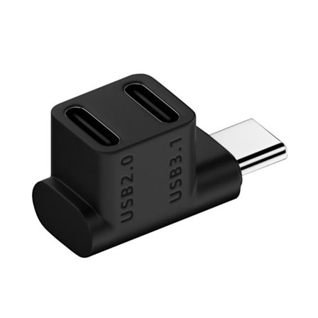 USB C Converter Type-C 3.1 Adapter 2 I 1 VERTICAL BEND 2 I 1