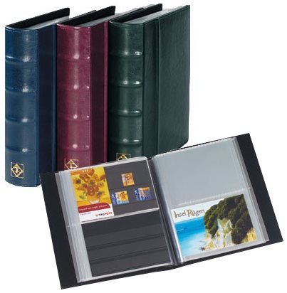 Leuchtturm Postkortalbum med 50 gennemsigtige lommer - Rød