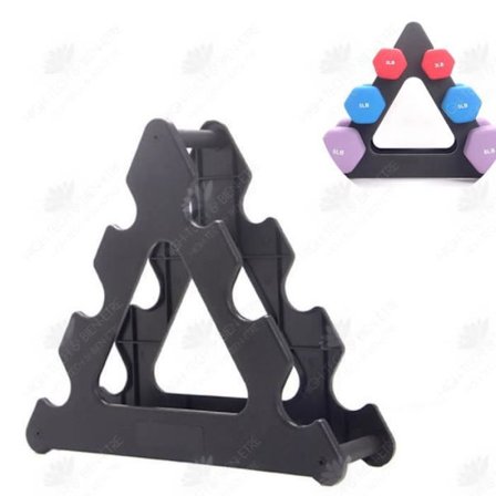 Käsipainoteline - HTBE - 3 tasoa - Musta - Vankka ja kestävä - Jopa 30 kg varten