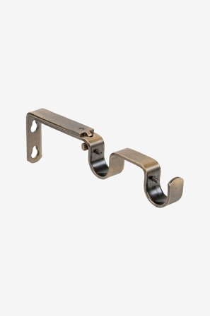 Hasta - Gardinstångsfäste dubbel 16/19 mm - Mässing - Gardintillbehör - Från Homeroom