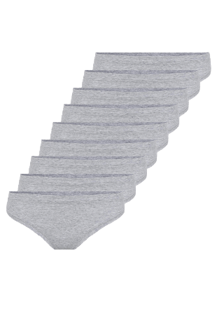 JBS of Denmark Bambu, String Trosa, 9-pack, Svart Badkläder Dam Grå L