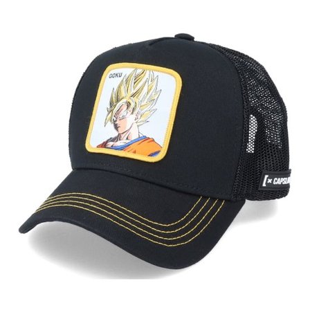Capslab - Svart trucker Keps - Dragon Ball Z Goku 4 Black Trucker @ Hatstore