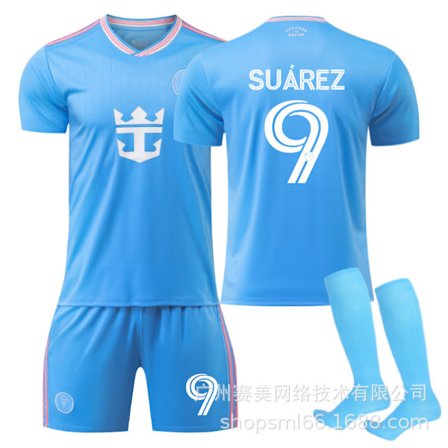 25-26 Miami 2:a Bortatröja No. 10 Messi Jersey 9 Suarez Major League Beckham Fotbollströja