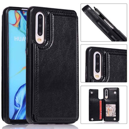 Huawei P30 - Praktiskt Stilrent Skal med Korthållare