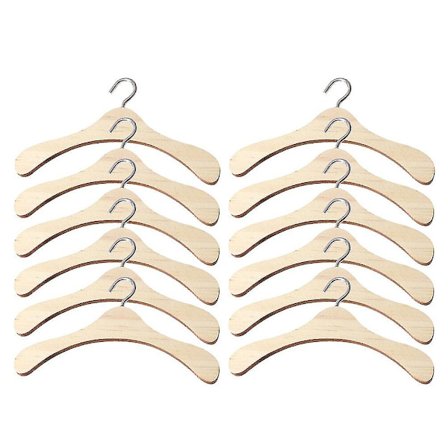 12 stk Dukke Skjorte Strækbøjler Legetøjs Tøj Bøjler Træ Dukke Tøj Bøjle Dukke Outfits Stativer