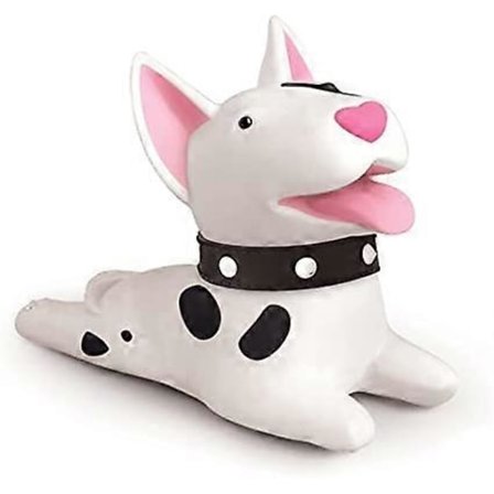 Kreativ dørstopper for valp (hvit hund), søt dørstopper i hundestil, dekorativ dørkile for hjem og kontor