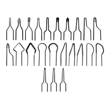 23 stk./lot Græskar Pyrografi Maskine Tips 1,0 mm Tykkelse Til 50w Pyrografi Maskine {} Sølv