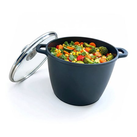 XXL tarttumaton keittokattila lasikannella