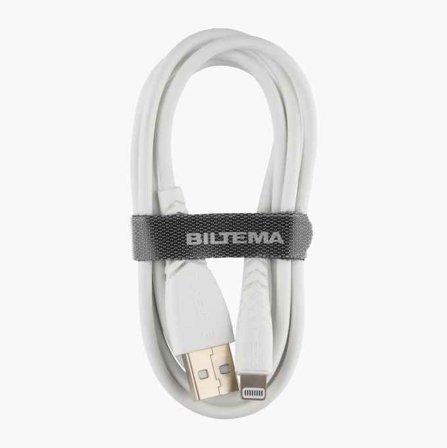 USB-kabel med Lightning-kontakt 1 m vit - Biltema