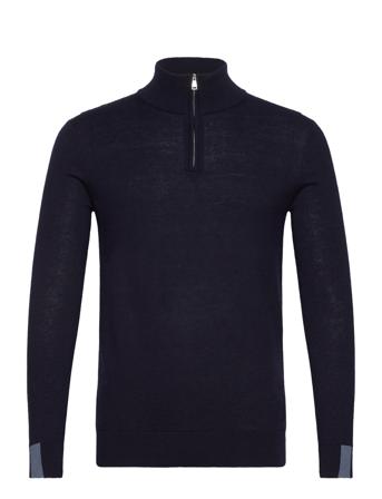 Mmgadam Soft Zip Turtle Neck Knit Tops Knitwear Half Zip Jumpers Navy Mos Mosh Gallery