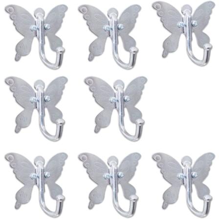 Perhoskoukku Yksi koukku, 8 pakkausta Ruostumaton teräskoukku Vaatekoukku Hattukoukku