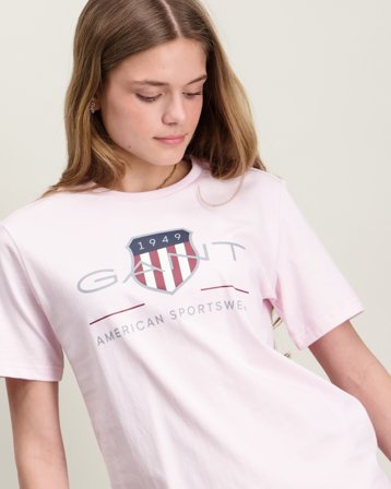 GANT Archive Shield SS T-Shirt Rosa T-skjorter Jente - Kids Brand Store