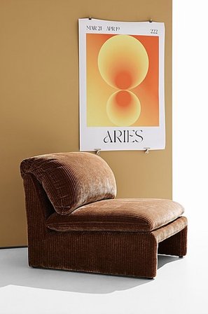 Jotex - Leunstoel Mocca Bruin Ribfluweel Mocca bruin ribfluweel - Arlo - Koop Pastill - Meubels bij Jotex