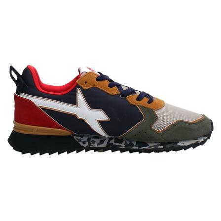 W6Yz, Men& Shoes Laced JET 03 Blauw, Heren, Maat:42 EU,suede,Camouflage