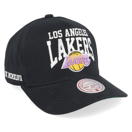 Mitchell & Ness - NBA Schwarz adjustable Cap - Los Angeles Lakers Big Time Pro Black A-frame Adjustable @ Hatstore