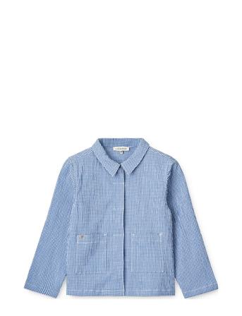Kory Seersucker Check Shirt Blue Liewood