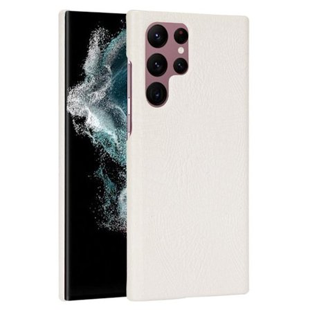 Croco Samsung Galaxy S22 Ultra skal - Vit