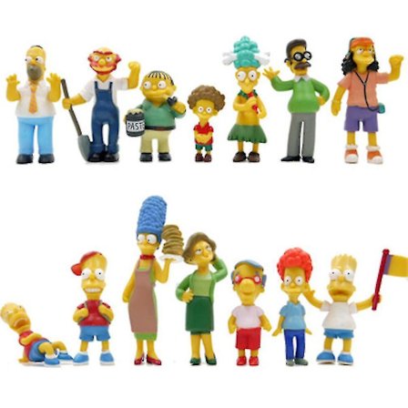 Simpsons Familie Figurleketøy Modell 14 stk