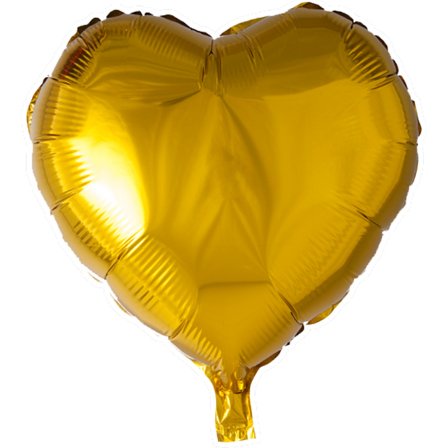 Folieballong Hjerte Gull 46 cm
