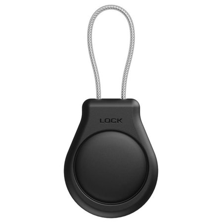 Nyckelring med vattentålig Airtag-hållare - Svart