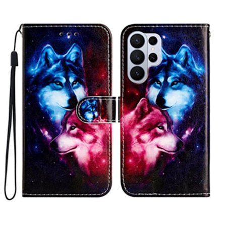Samsung Galaxy S26 Ultra Plånboksfodral Konstläder Ställ - Pair Of Wolve