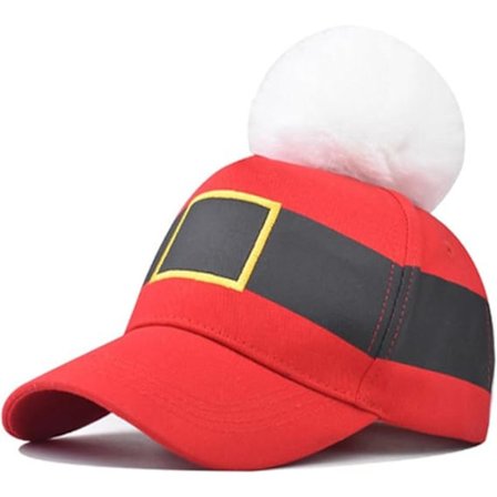 Morsom Jule-caps med Julenissen - Justerbar Unisex Voksen Feriehatt for Menn og Kvinner, Festlig Julehodeplagg