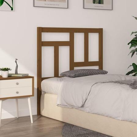 Vidaxl Sänggavel Honungsbrun 80,5x4x100 Cm Massiv Furu Brun