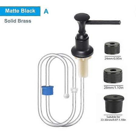 Solid Mässing Diskpump Tvålbehållare För Diskbänk Svart Gyllene Flytande Lotionhållare Silikonslang Kit Under Däck Bänk