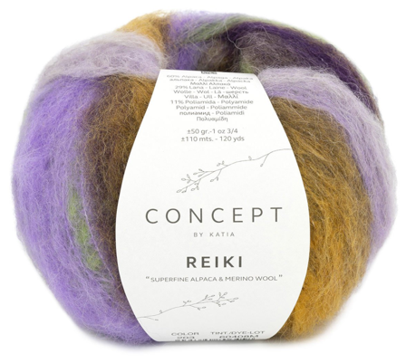 Katia Reiki-Mix Lilla-Grønn-Oker 203, 50g