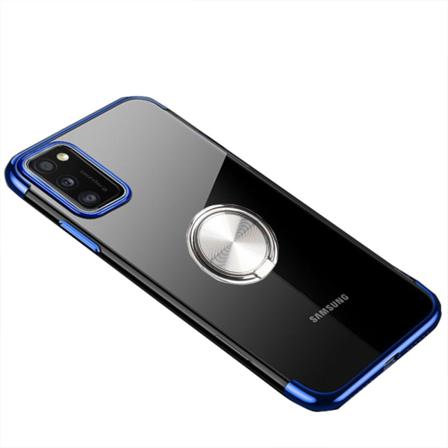 Skal med Ringhållare - Samsung Galaxy A41 Blå