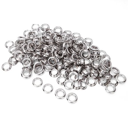 Kuumat 100kpl Messinkiset Purjerenkaat Kaksipuoliset Vaatepussit Nahkavyön Koriste Tarvikkeet 10mm 100kpl Aluslevyillä Hopea