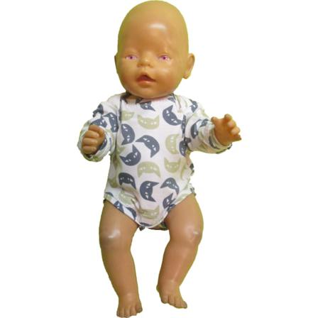 Body Med Kattmotiv I Trikå Till Baby Born