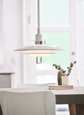 PRIMUS II PENDEL M/HEIS. BLANK HVIT/KROM