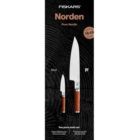 Fiskars Norden 2 dels knivsett' - 'Tre og stål