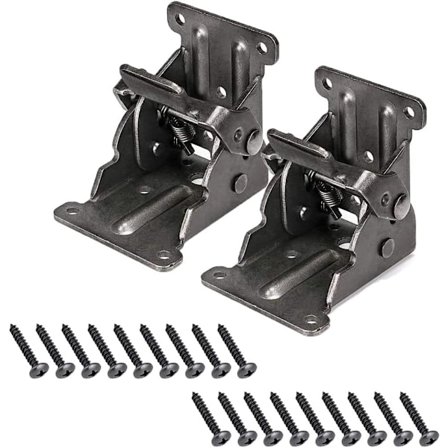 Sammenklappeligt hængsel bordben med 20 skruer, sammenklappeligt lås, sammenklappeligt konsolbordbenbeslag til sammenklappeligt hængsel i mørk bronze 