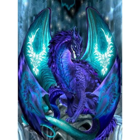 5D Diamantmaleri-sæt til voksne, begyndere, cool dragebroderi pa